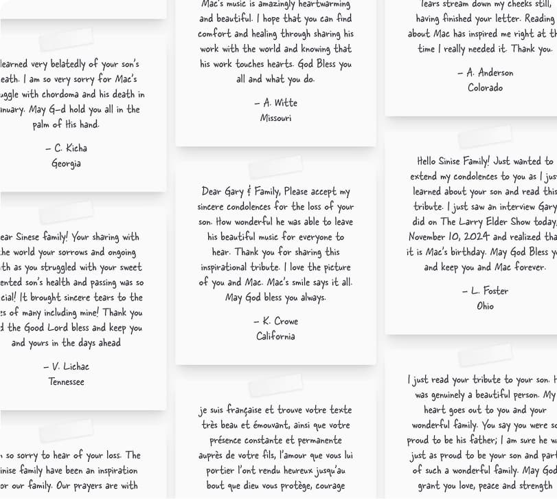 Add A Note To Our Message Wall