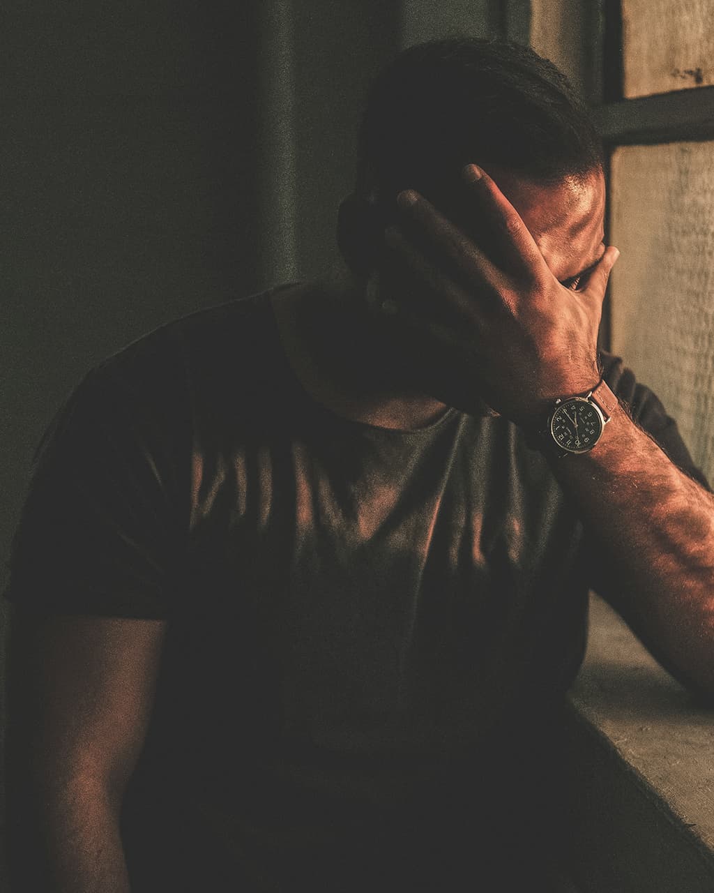 Isolated hero near window