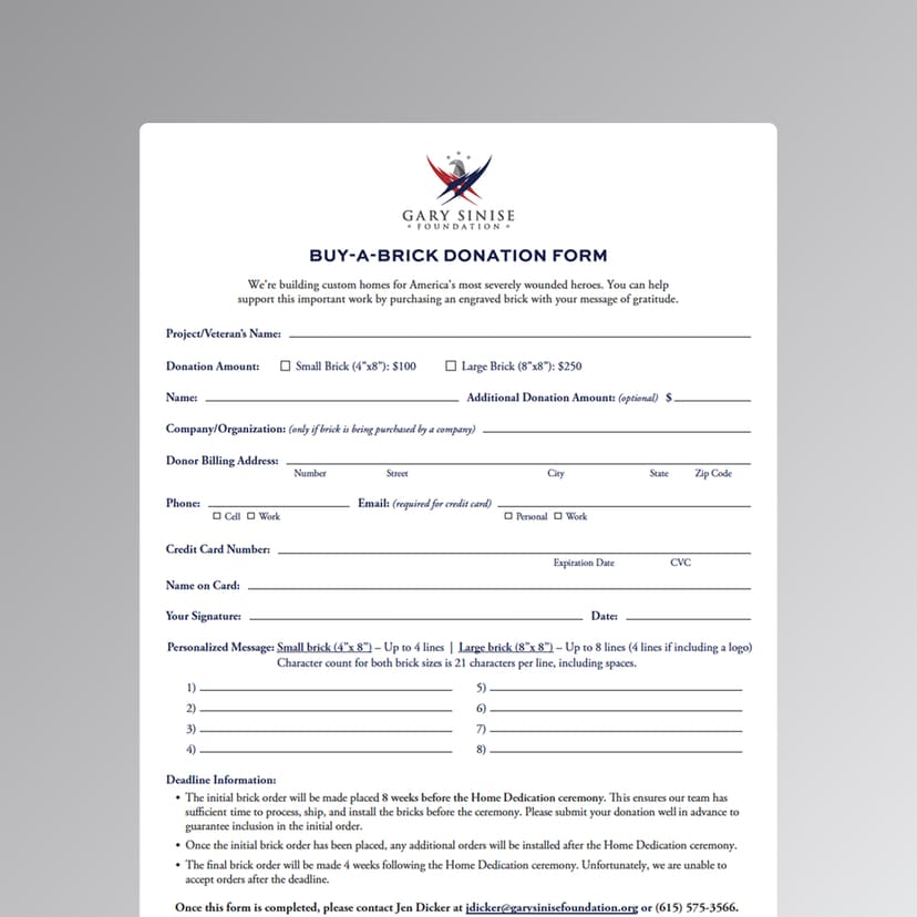 Phone or Email Donations