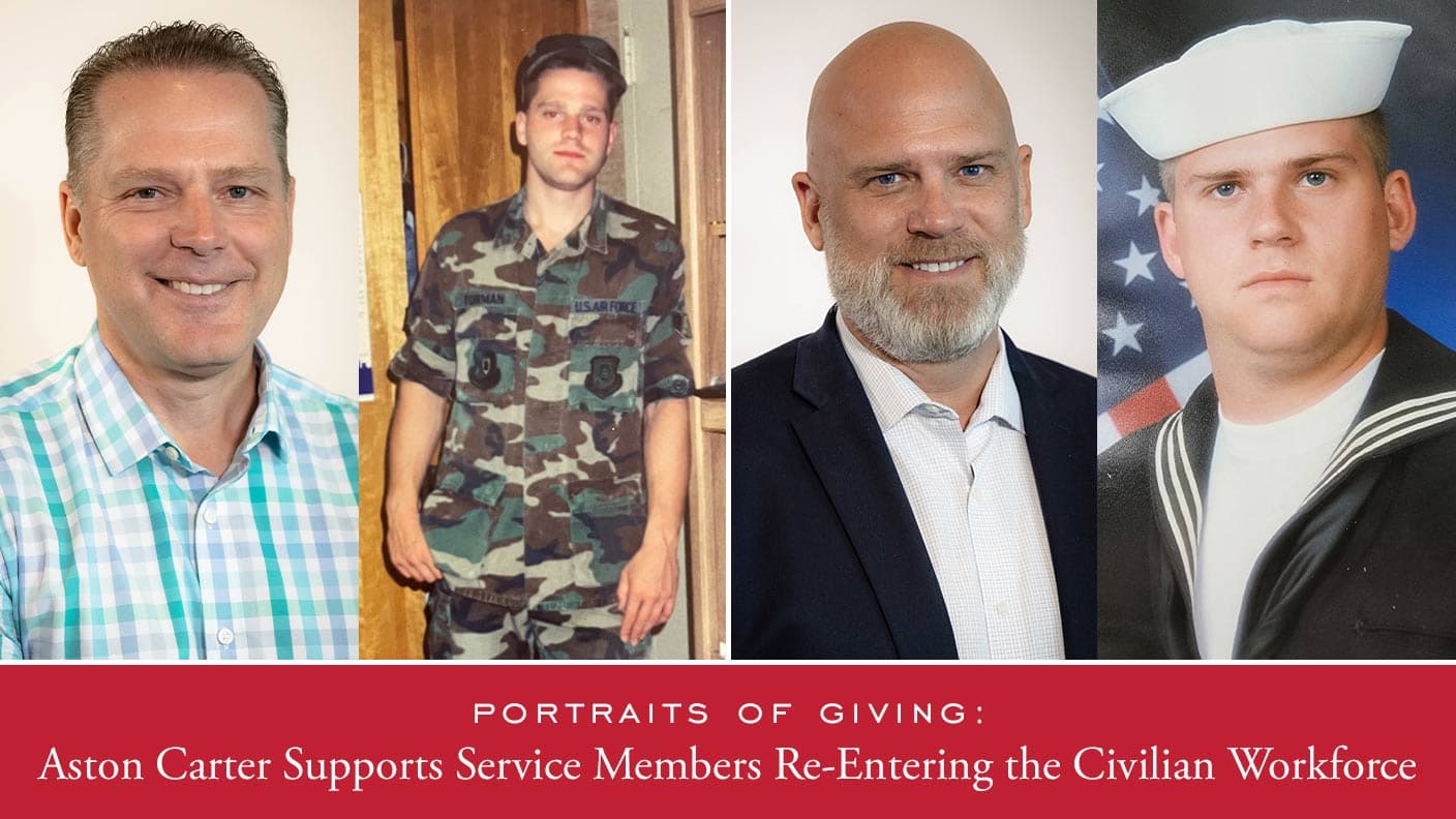 Portraits of Giving: Aston Carter Supports Service Members Re-Entering the Civilian Workforce