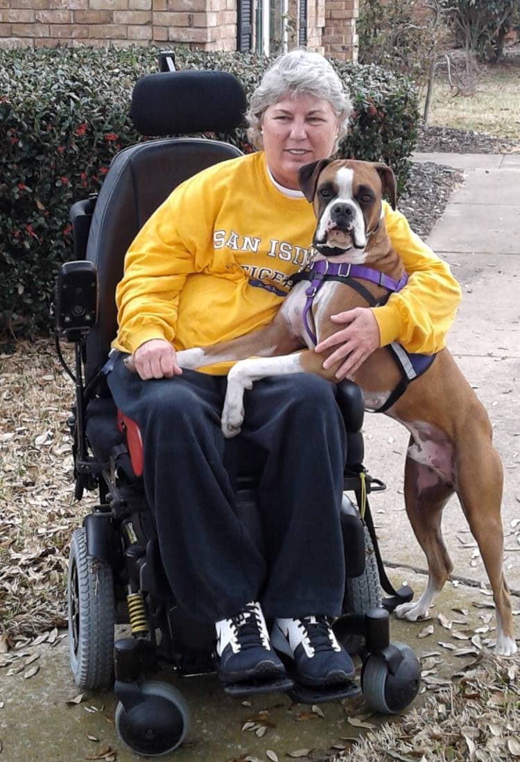 Fort Worth police officer Lisa Ramsey and her service dog, Trooper.