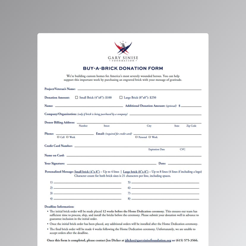 Phone or Email Donations