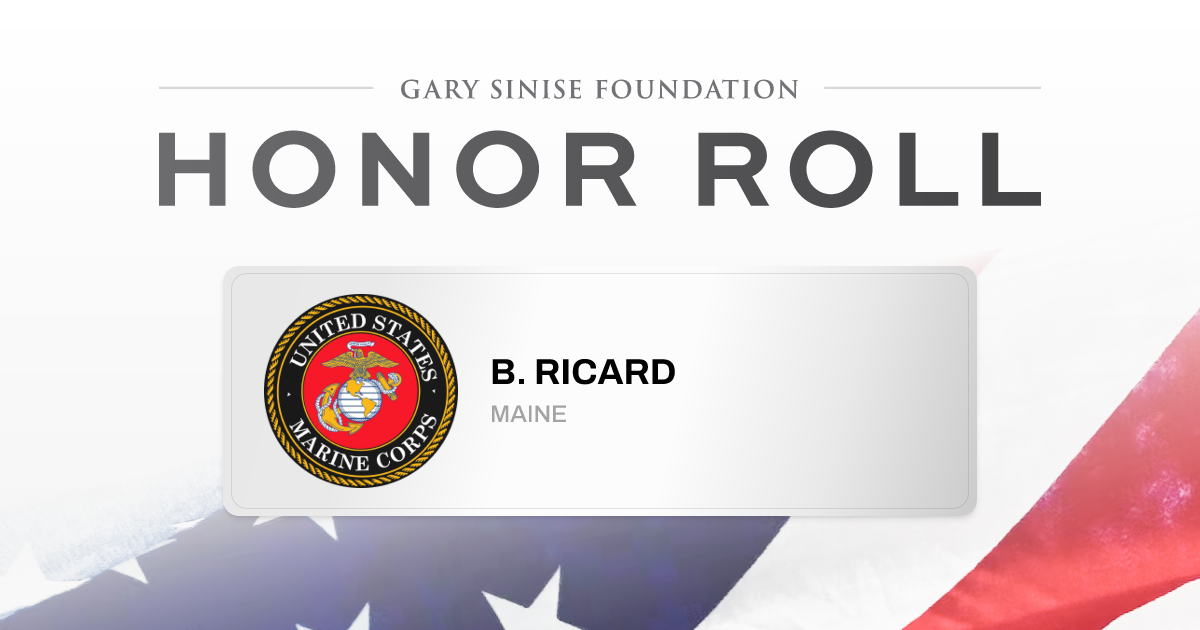 B. Ricard | Honor Roll | Gary Sinise Foundation